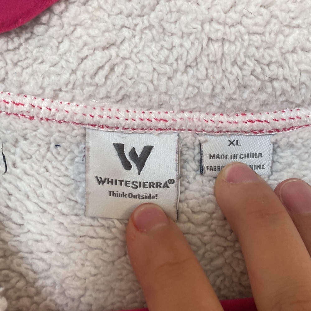White Sierra Pink Fuzzy Sweater/ Jacket - Picture 7 of 14